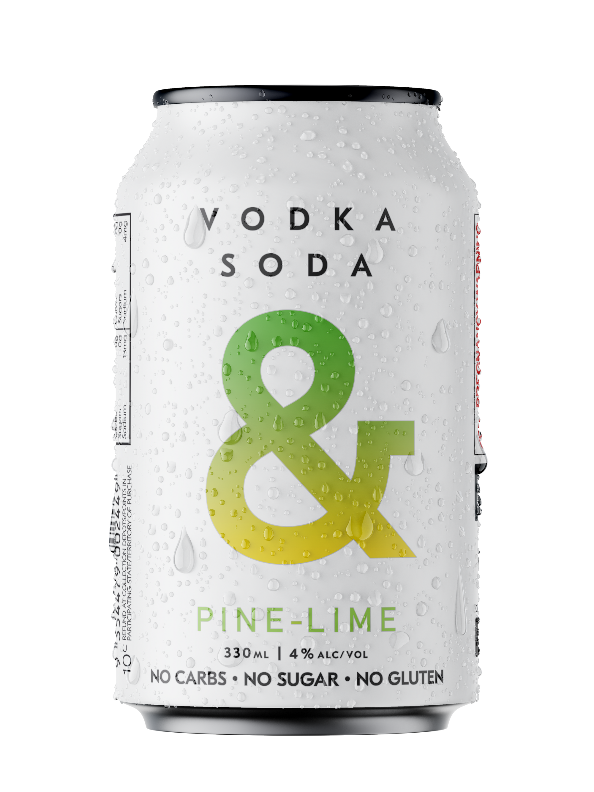 Vodka Soda & Pine Lime Cans 4% (16 Pack)