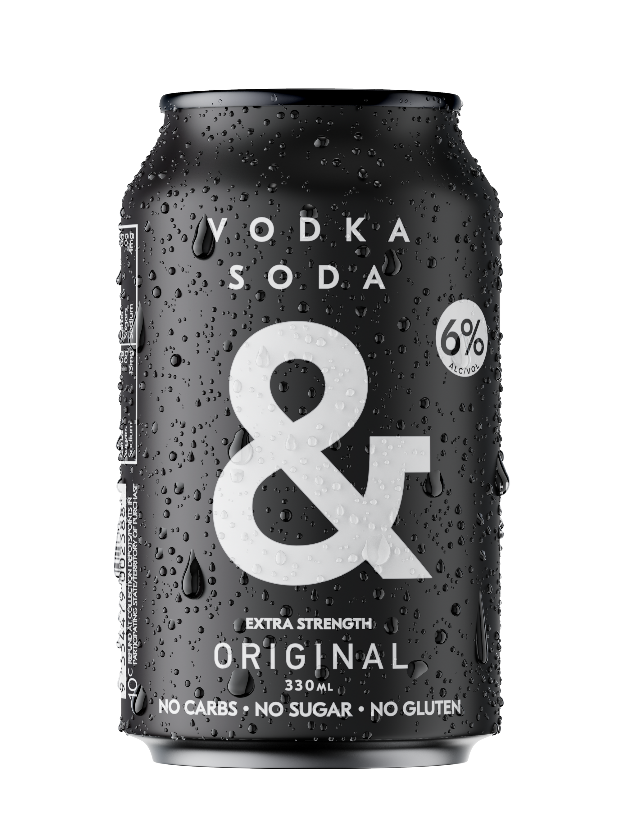 Vodka Soda BL&CK Cans 6.0% (16 Pack)