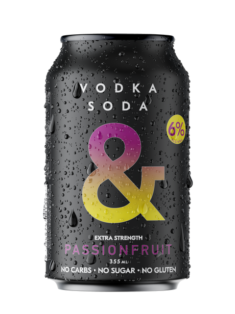 Vodka Soda BL&CK Passionfruit 6%